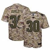 Youth Nike Rams 30 Todd Gurley II Camo Salute To Service Limited Jersey Dyin